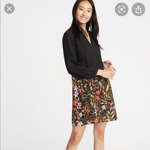 NWT Black floral dress